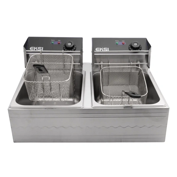 Фритюрница EKSI 6L+6L Electric Fryer Фритюрница EKSI 6L+6L Electric Fryer